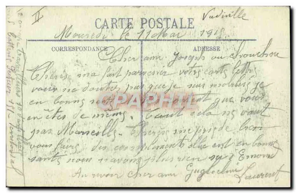 Teatro de Reims — Destruição por bombardeio alemão — G. M. Laverange, n°85 - Verso