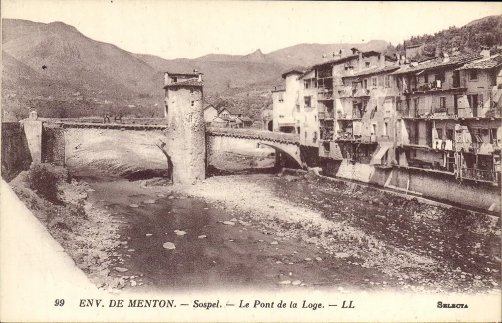 Ansicht von Menton — Sospel — Die Brücke der Loge — Selecta - Vorderseite