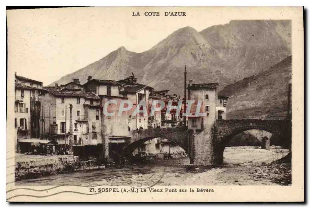 Sospel (A.-M.) — Der Alte Brücke über die Bévera — Mutifer, Kunstverlag - Vorderseite