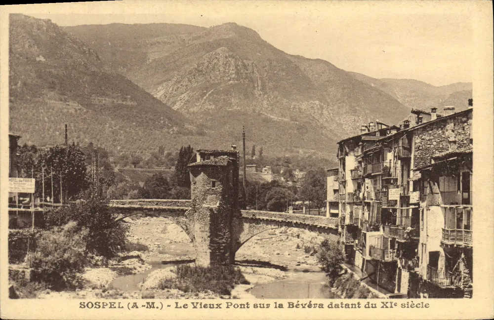 Sospel (A-M.) - Der Alte Brücke über die Bévéra aus dem 11. Jahrhundert - Vorderseite