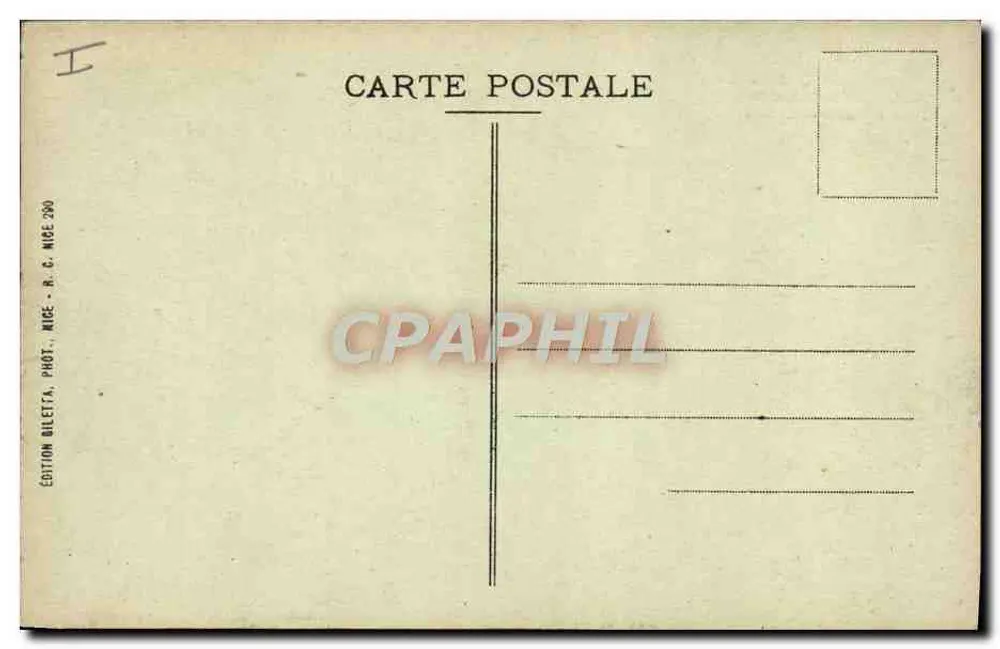 Die Schleifen des Braus-Passes — Route nach Nizza in Italien — Edition Bileletta, NICE, R.C. NICE 290 - Rückseite