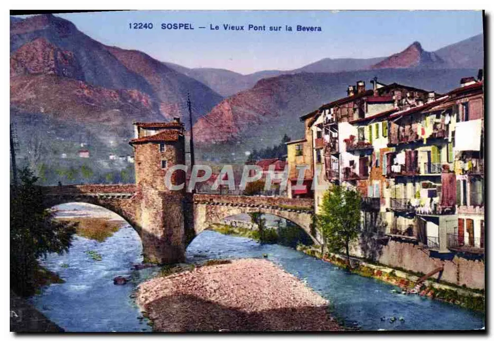 Sospel — Der Alte Brücke über die Bevera — Éditions Les Belles Lettres, n° 12240 - Vorderseite