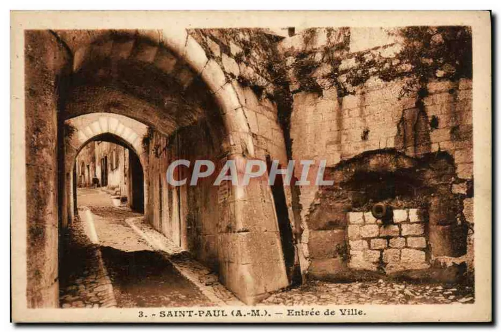 Saint-Paul (A.-M.) — Entrata in Città — Edizioni Munier - Recto