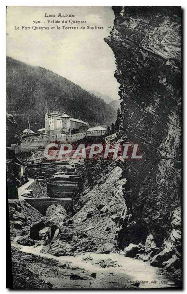 Die Alpen - Tal des Queyras - Fort Queyras und der Souliers-Bach — Site Tanharts, Verlag 047 - Vorderseite