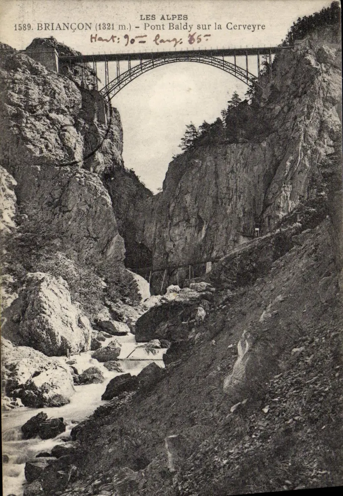Ponte Baldy sulla Cerveyre — Briançon (1321 m) — Le Alpi - Recto