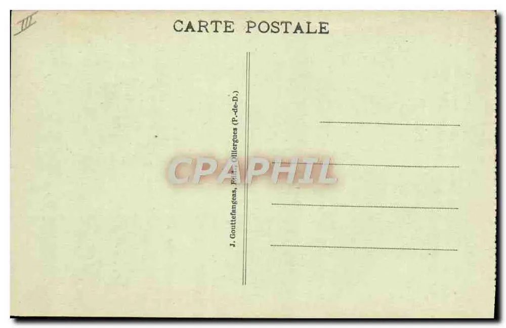 Riom - A Casa Central — G. D'O. n°796 - Verso