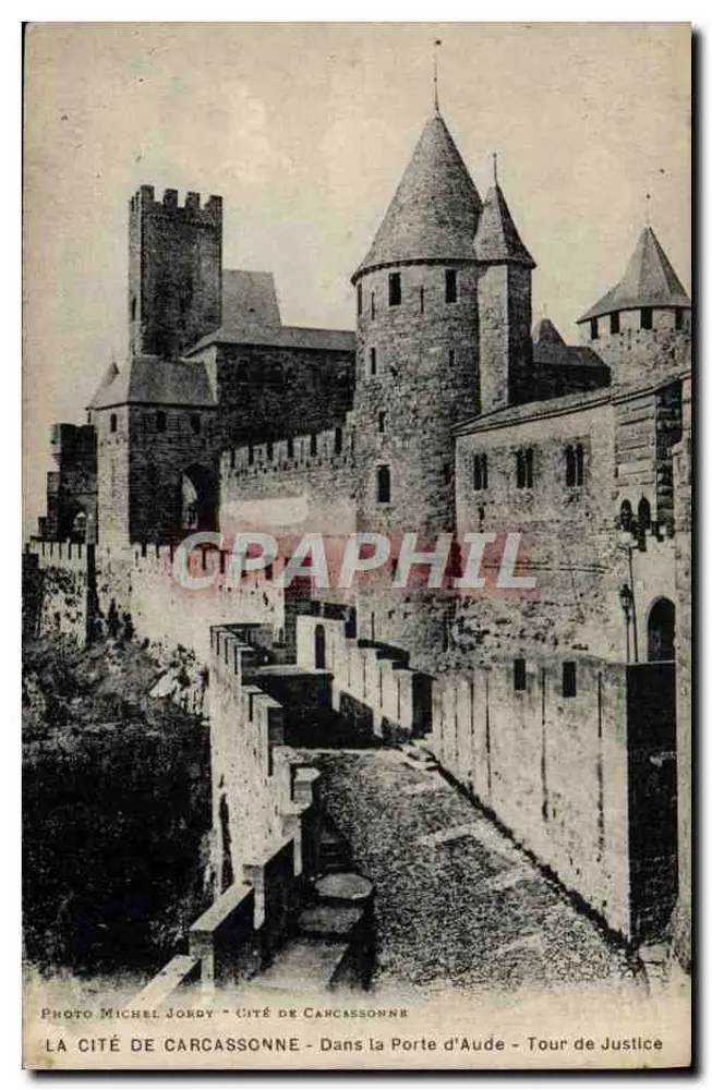 Carcassonne — In der Aude-Tür — Justizturm — Foto Michel Jordy - Vorderseite