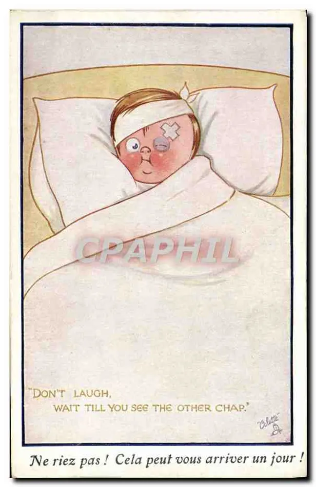 Verletztes Kind — Humoristische Ansichtskarte — Tuck's Post Card n°8639 - Vorderseite