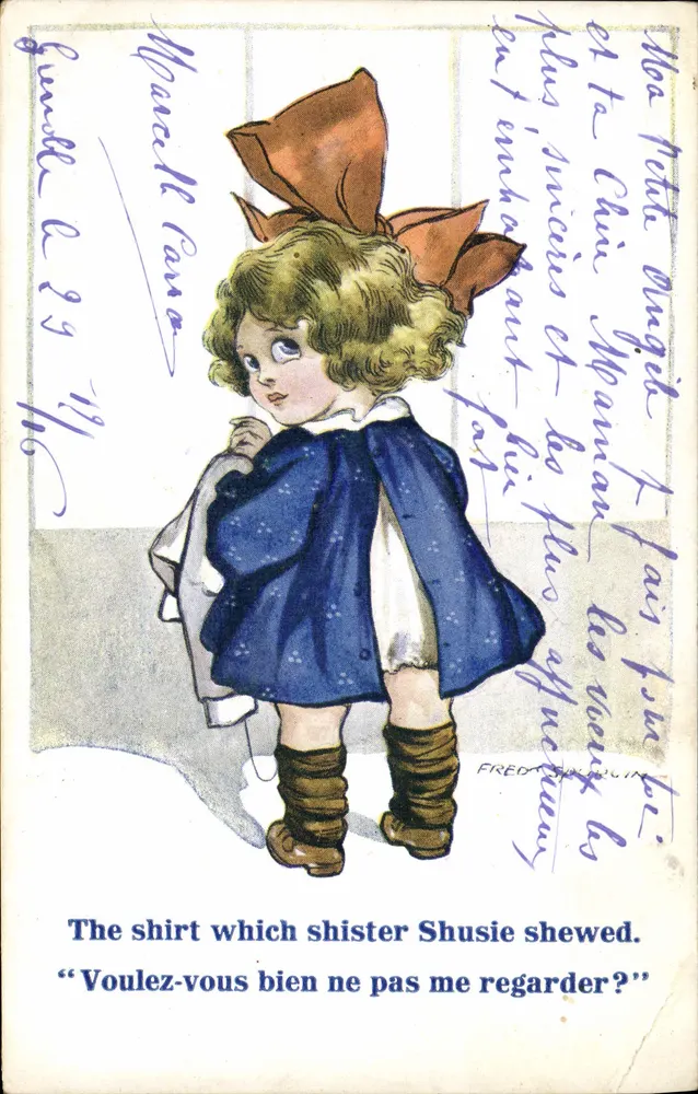 Kleine Mädchen in blauer Cape — Illustration — FREDERICK RICIN - Vorderseite