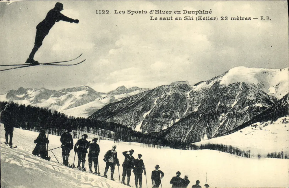 Der Skisprung (Keller) 23 Meter — E.R. — Winter-Sport in Dauphiné - Vorderseite