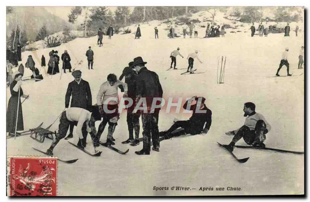 Winter-Sport — Nach einem Sturz - Vorderseite