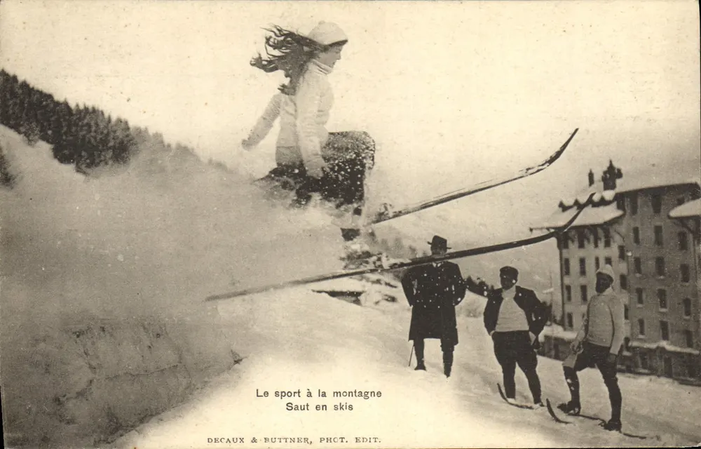Ski Sprung — Sport in den Bergen — DECAUX & BUTTNER, PHCT. EDIT. - Vorderseite