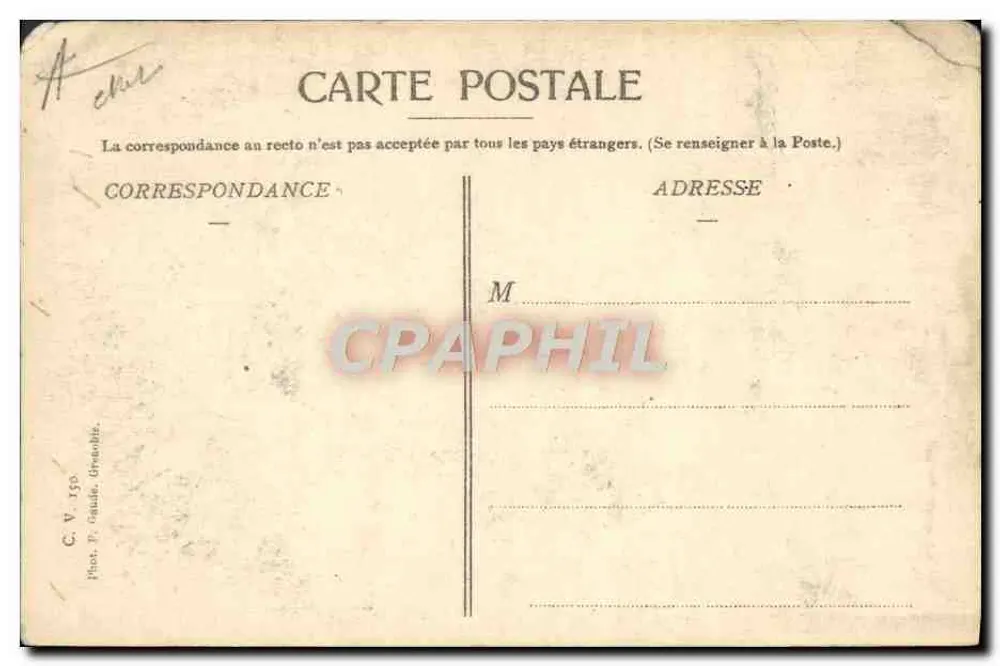 Skiieurs — Une Chaîne — Sports d'Hiver — Phot. P. Gaudé, Grenoble - Rückseite