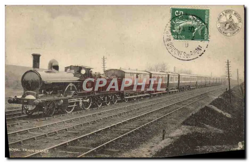 Trem real em 1887 — North Western Railway Company — série 8 - Frente