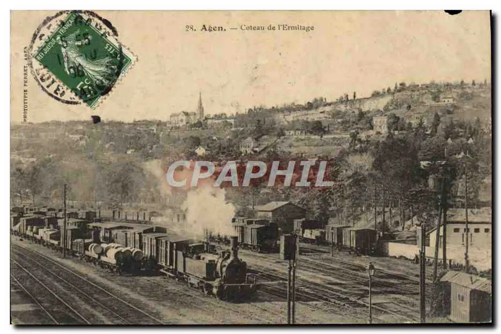 Agen — Coteau de l'Ermitage — Phototypie Perret Agen - Vorderseite