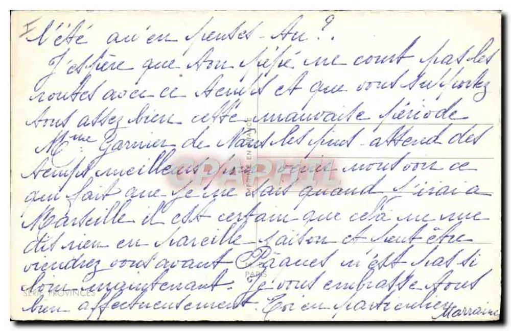 La Normandie — Mamzelle Margot e um garoto com uma garrafa de cidre — editor não visível - Verso