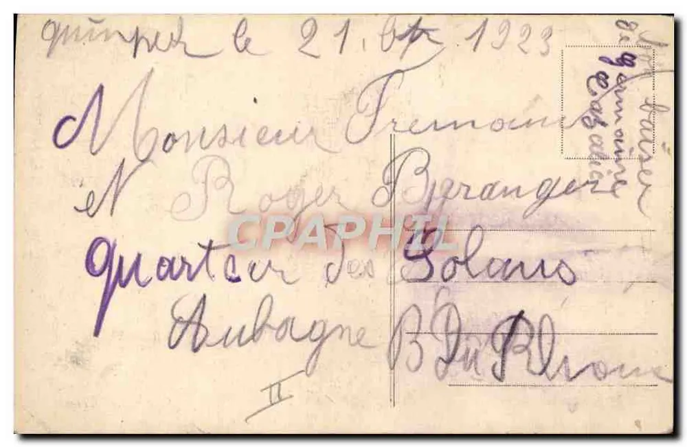 Crianças em traje bretão — Vive o Cidre da Bretanha! — Coleção VILLARD, Quimper, n° 4210 - Verso