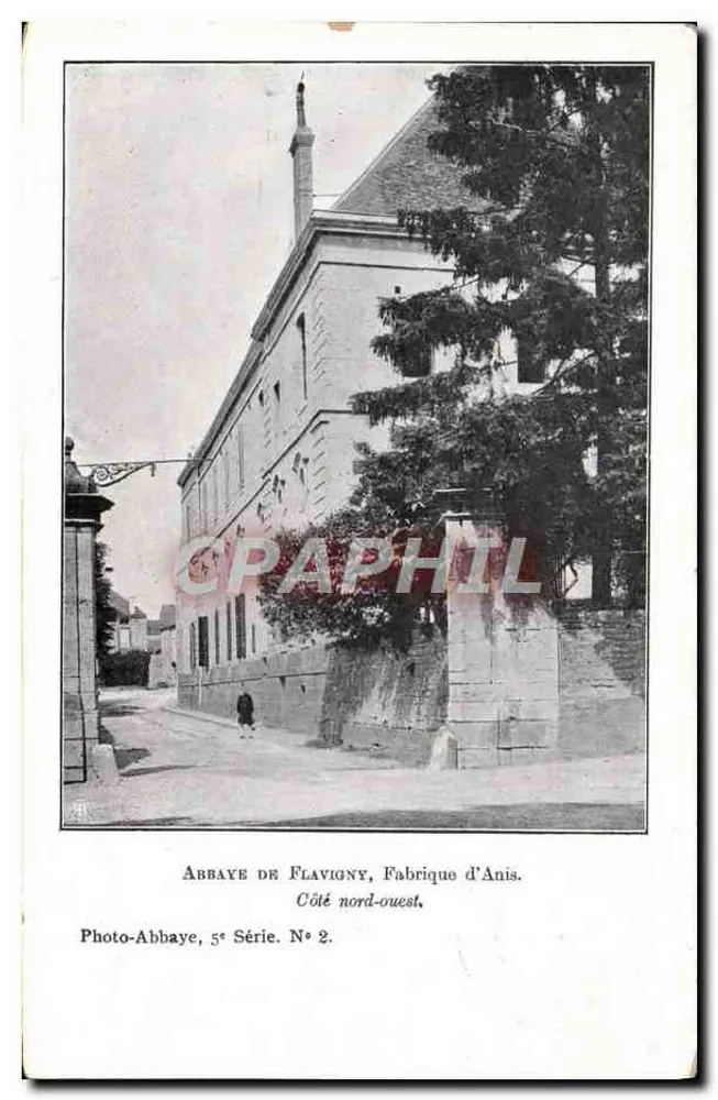 Abadia de Flavigny — Lado noroeste — Photo-Abbaye, 5ª Série, N° 2 - Frente