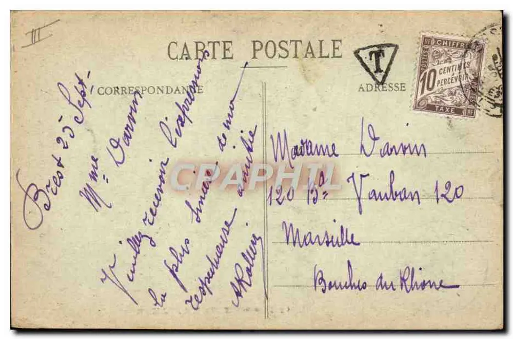 Bretona bajo los manzanos — Editor E. Hamonic, n° 1726 - Reverso