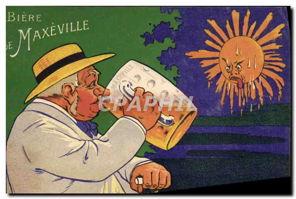 Bière de Maxéville — publicidade humorística — Brasseries Réunies de Maxéville, Nancy - Frente