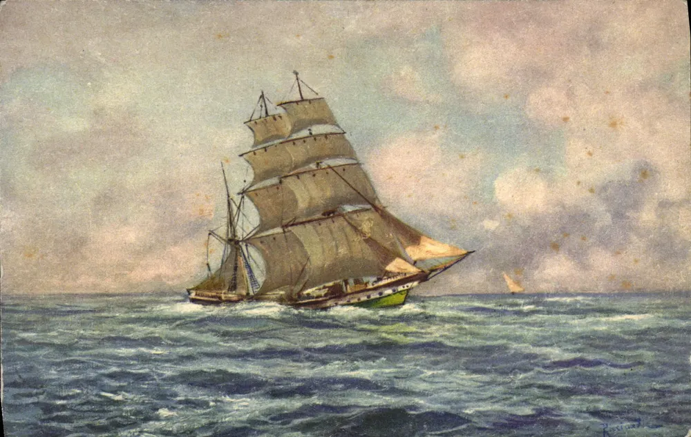 Navio a vela — mar agitado — STF No.57 - Frente