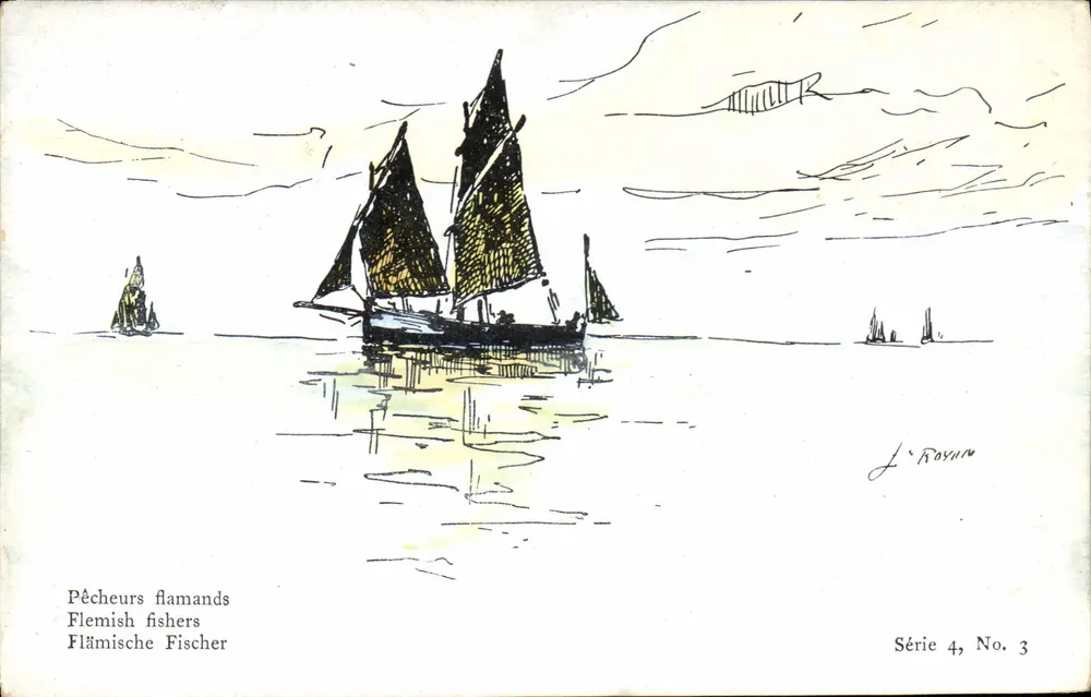Flämische Fischer — Serie 4, Nr. 3 — J. Rosum - Vorderseite
