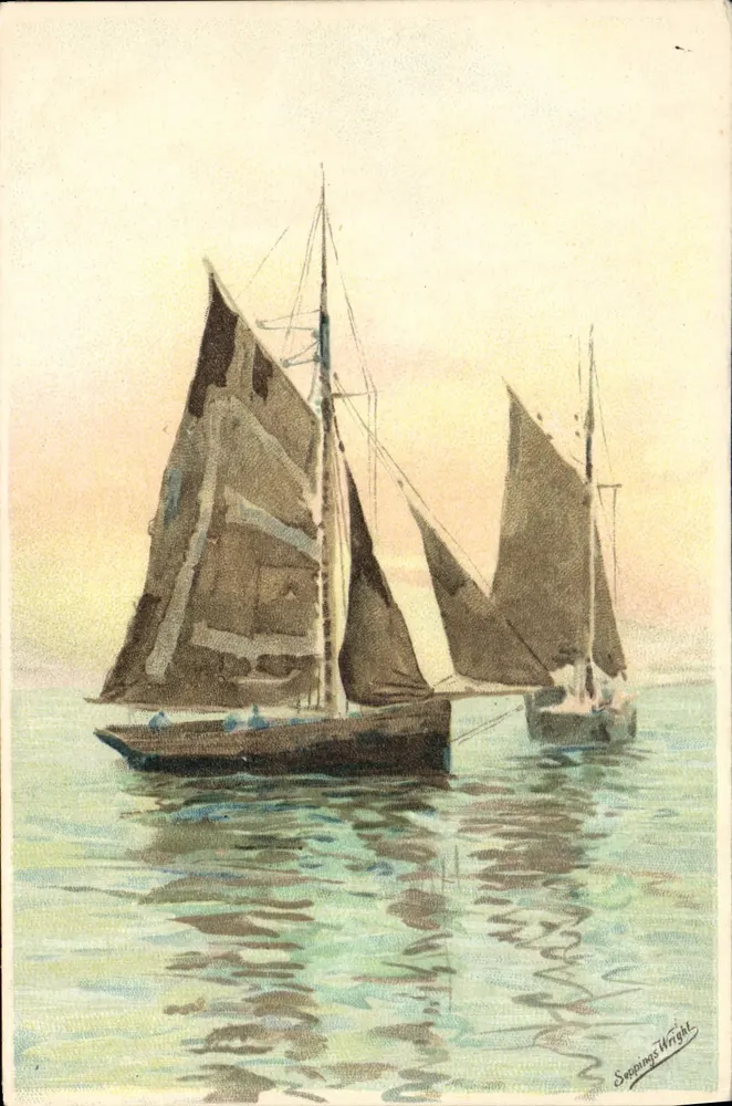 Dois barcos a vela — Sapping Wright — editor não visível - Frente