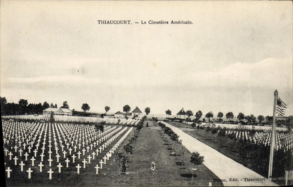 Thiaucourt — Der Amerikanische Friedhof — Simon, Verleger - Thiaucourt - Vorderseite