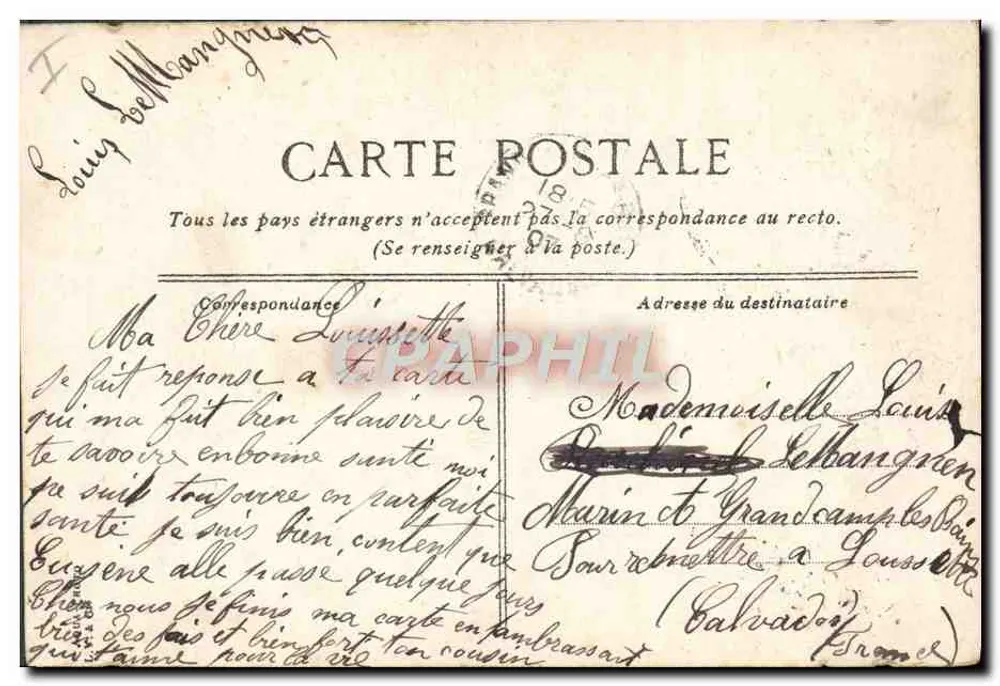 Félix — Detalhe do cruzador de 2ª classe Téna — Marinha francesa - Verso