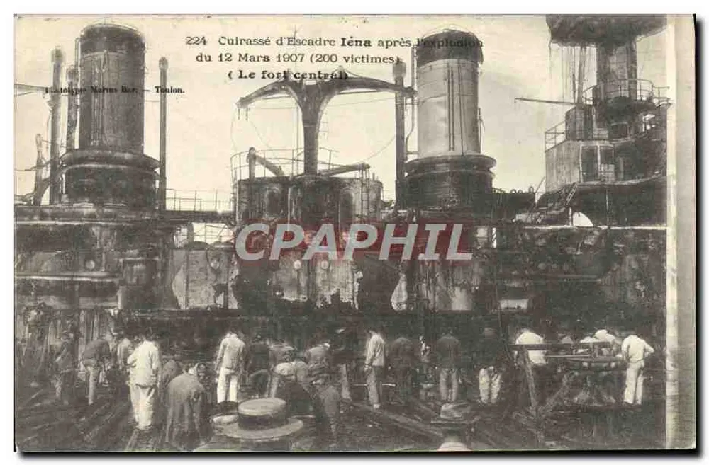 Kreuzer Iéna nach Explosion — Toulon — Verlag: Catalogue Marins Bar — Nr. 224 - Vorderseite