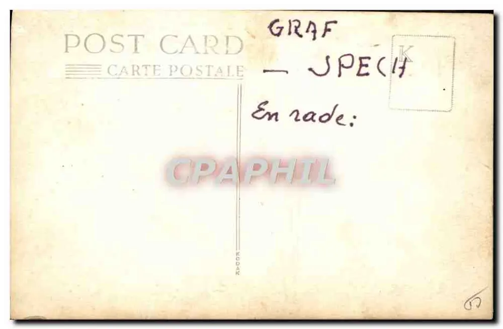 Kriegsschiff in Flammen — Verlag Graf-Special - Rückseite
