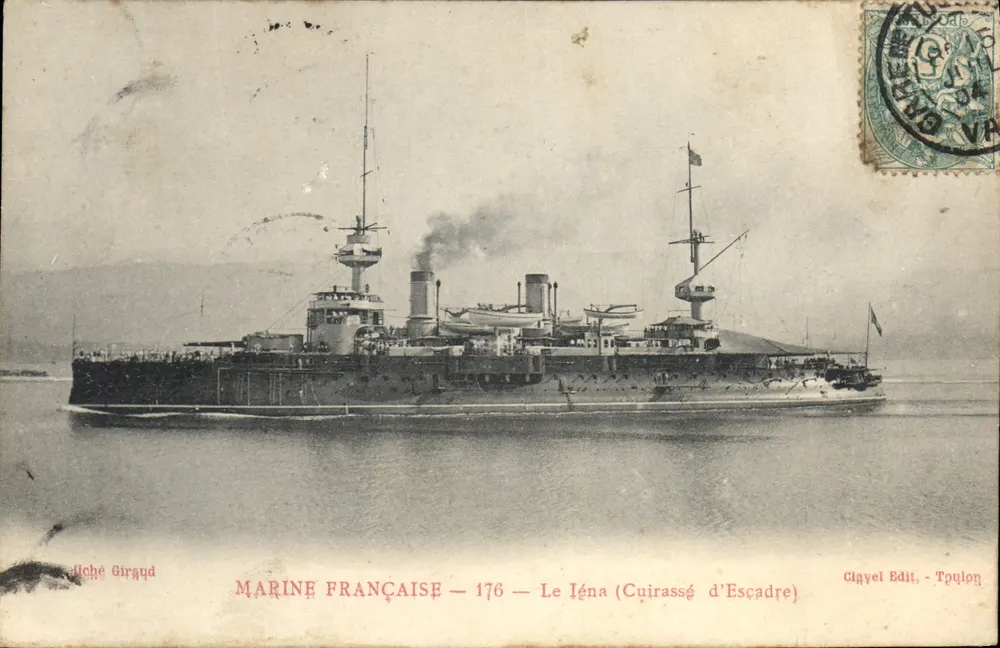 Das Iéna (Schlachtschiff) — Französische Marine 176 — Clavel Edit, Toulon - Vorderseite