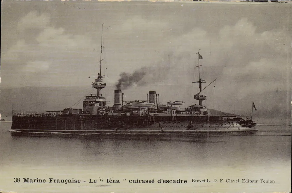 Französische Marine - Das Kriegsschiff "Iéna" — Brevet L. D. F. Clavel, Verlag Toulon - Vorderseite