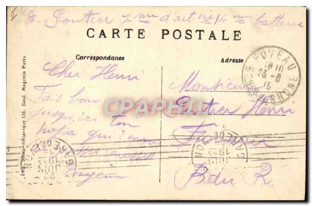 Paris — Teatro Francês — Foto-mecânica 114 - Verso