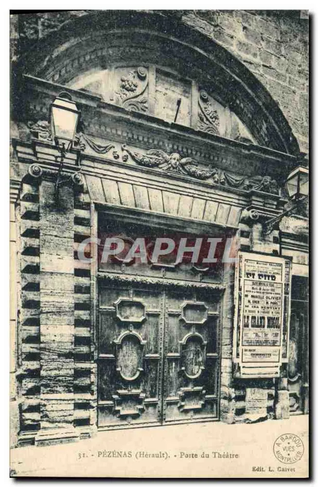 Pézenas (Hérault) — Porte du Théâtre — Édit. L. Caiver - Frente