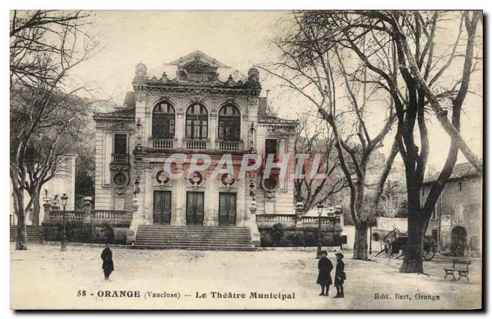 Orange (Vaucluse) — O Teatro Municipal — Edit. Bert, Orange - Frente