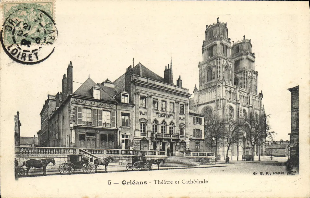 Orléans - Theater und Kathedrale — G. B. F., Paris, n°5 - Vorderseite