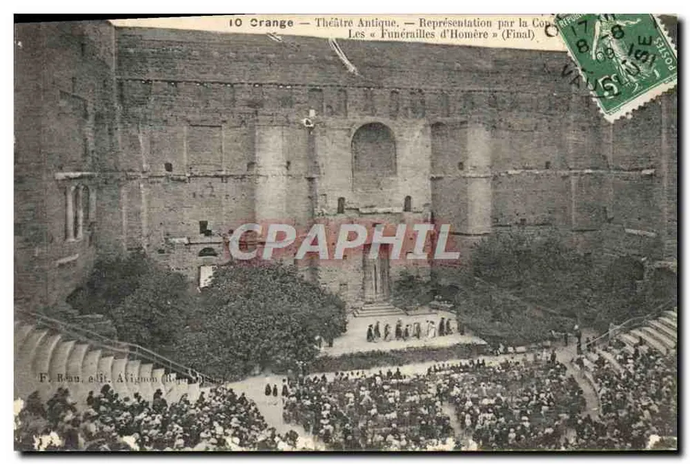 Crance — Antikes Theater — Aufführung der «Funérailles d’Homère» (Ende) - Vorderseite