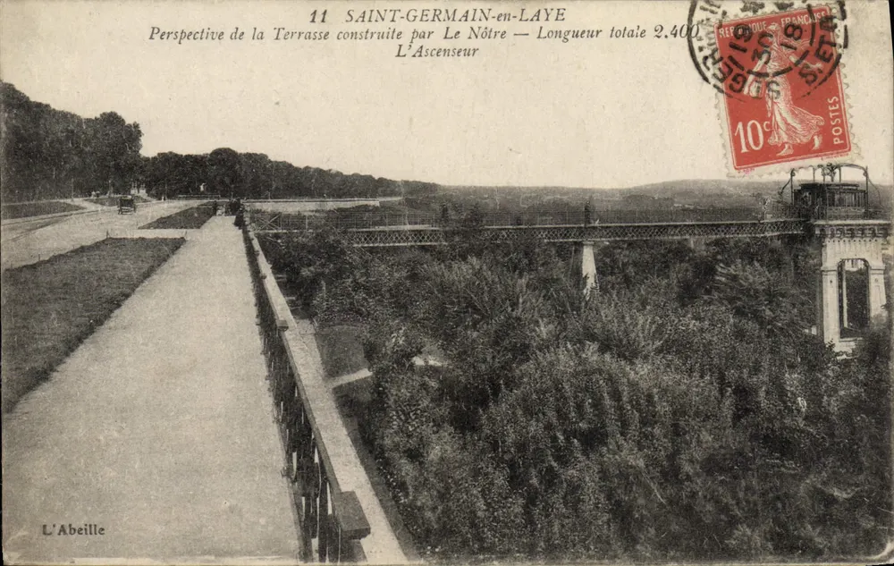 Saint-Germain-en-Laye — Perspektive der Terrasse, gebaut von Le Nôtre — Der Aufzug — Die Biene - Vorderseite