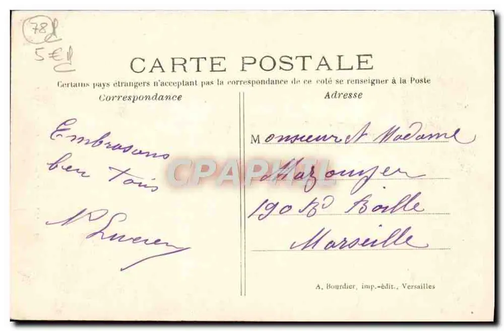 Abadia de Port-Royal — O Museu — A. Bourdier, imp.-edit., Versailles - Verso