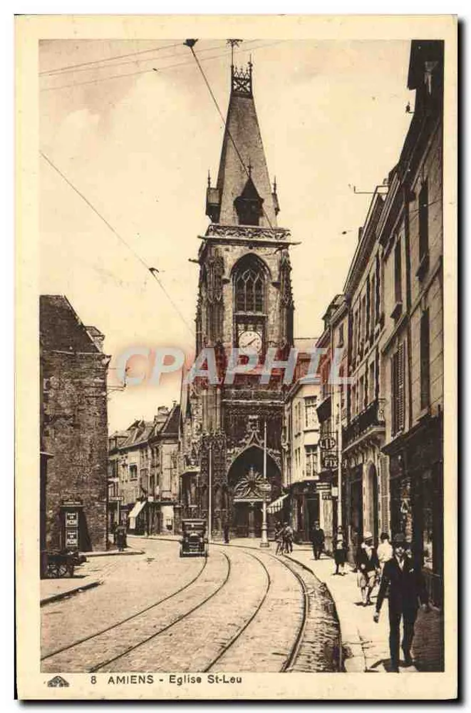 Amiens - Igreja de Saint-Leu — vista da torre com trêmio - Frente