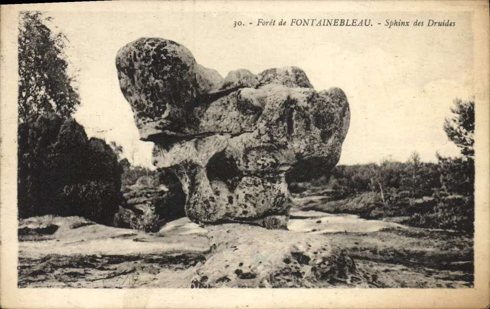 Floresta de FONTAINEBLEAU — Esfinge dos Druidas — n°30 - Frente