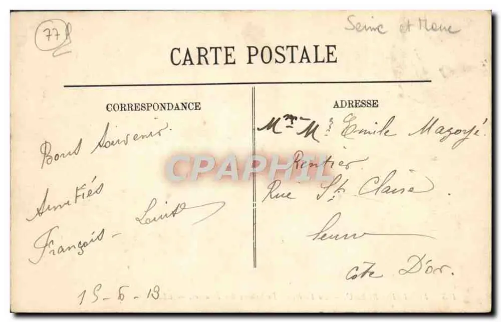 Fontainebleau — A Floresta — O Esfinge dos Druidas — LL. n°125 - Verso
