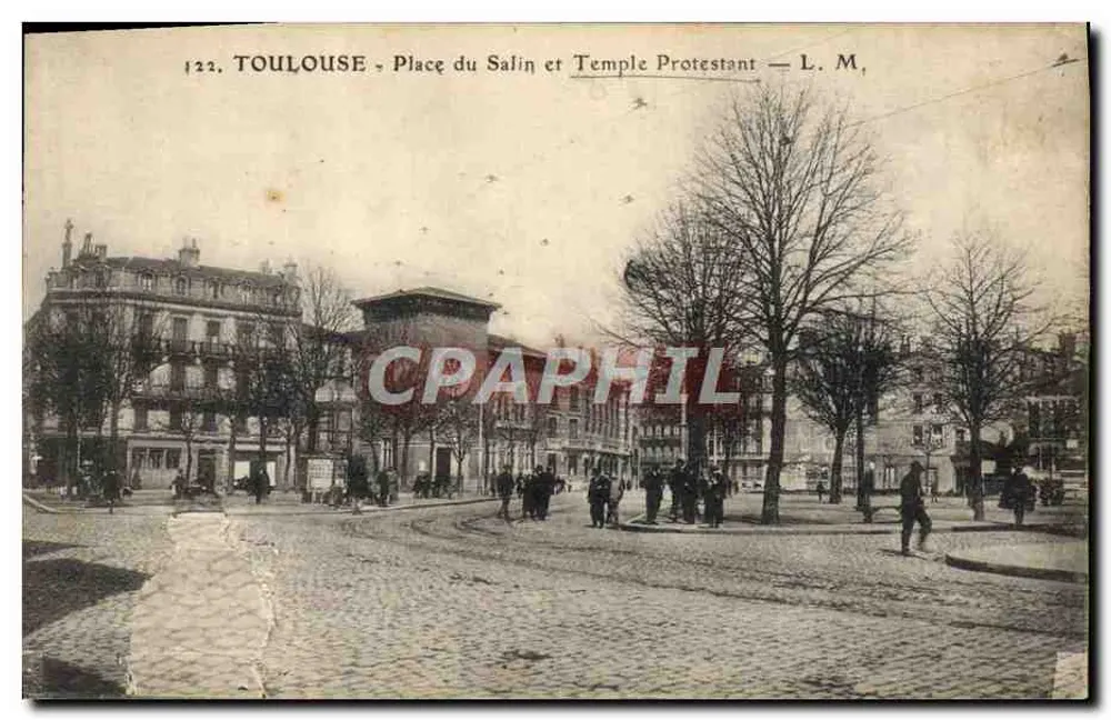 Toulouse - Place du Salin e Templo Protestante — L. M. - Frente