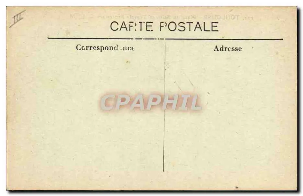 Toulouse - Place du Salin e Templo Protestante — L. M. - Verso
