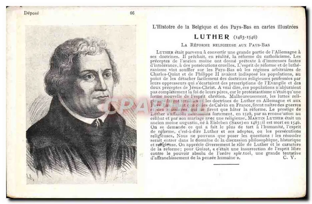 Martin Luther (1483-1546) — Reformacja religijna w Holandii — C. V. - Awers
