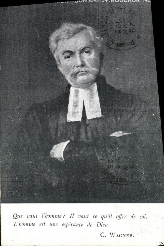 Retrato de um homem com traje de magistrado — C. Wagner — editor J.-F. Bouchor MC - Frente