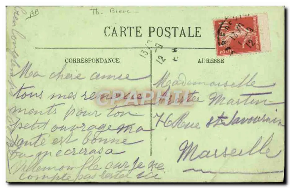 Vichy — Die Straße von Nîmes — Die Brauerei Gambrinus — LL. n°348 - Rückseite