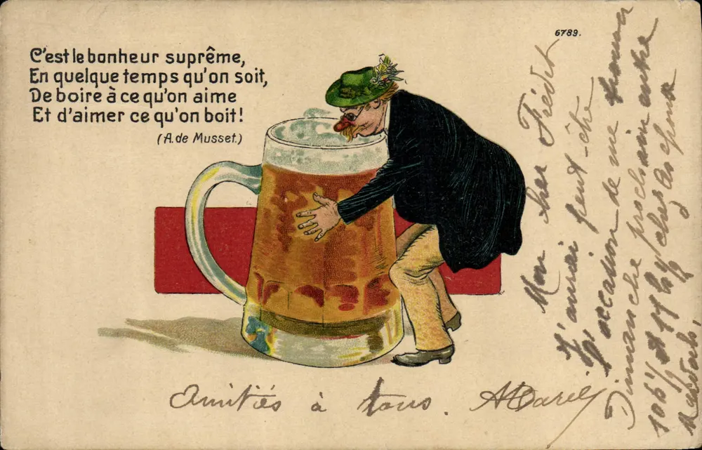 Cerveja — poema de A. de Musset — editor não identificado, n° 6789 - Frente