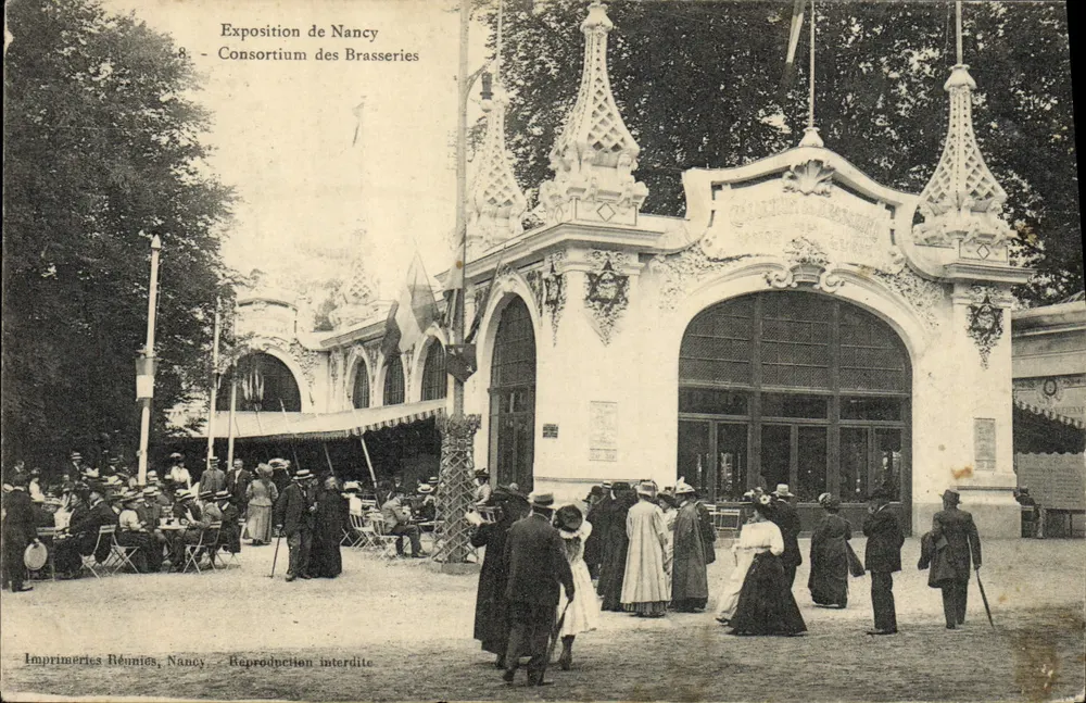 Ausstellung in Nancy — Consortium des Brasseries — Imprimeries Réunies, Nancy - Vorderseite